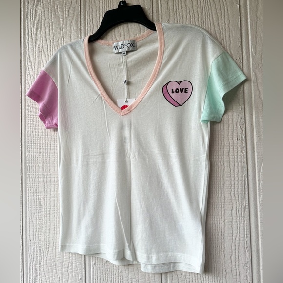 WILDFOX Paradise Colorblock V-Neck Tee - Picture 12 of 12